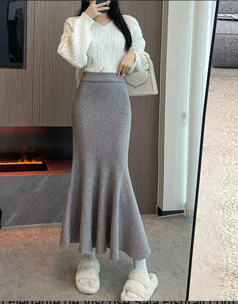 Winter Knitted Mermaid Skirts